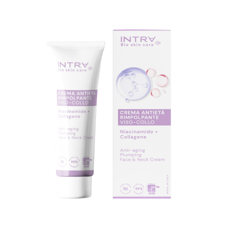Антивозрастной крем с плампинг эффектом для лица/шеи НИАЦИНАМИД+КОЛЛАГЕН INTRA