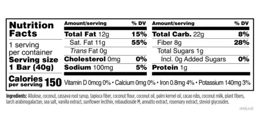 Cocommune Bar / Питательные батончики с кокосом 40 г Designs for Health/1