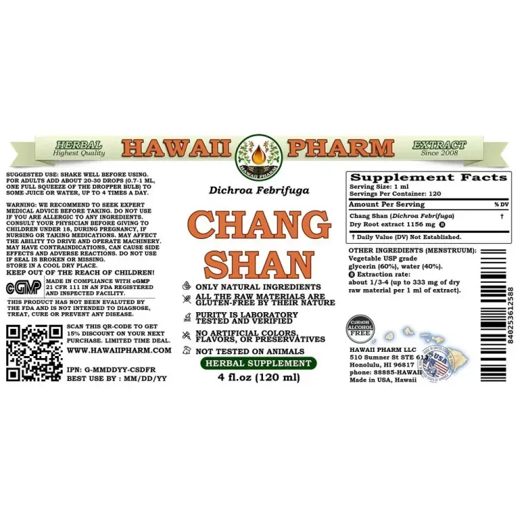 Chang Shan Alcohol-FREE / Чан Шань без спирту Hawaii Pharm/1
