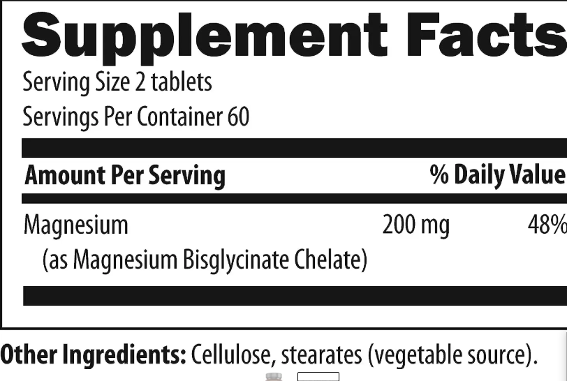 Magnesium Chelate - Магній бісгліцинат хелат Designs for Health/1