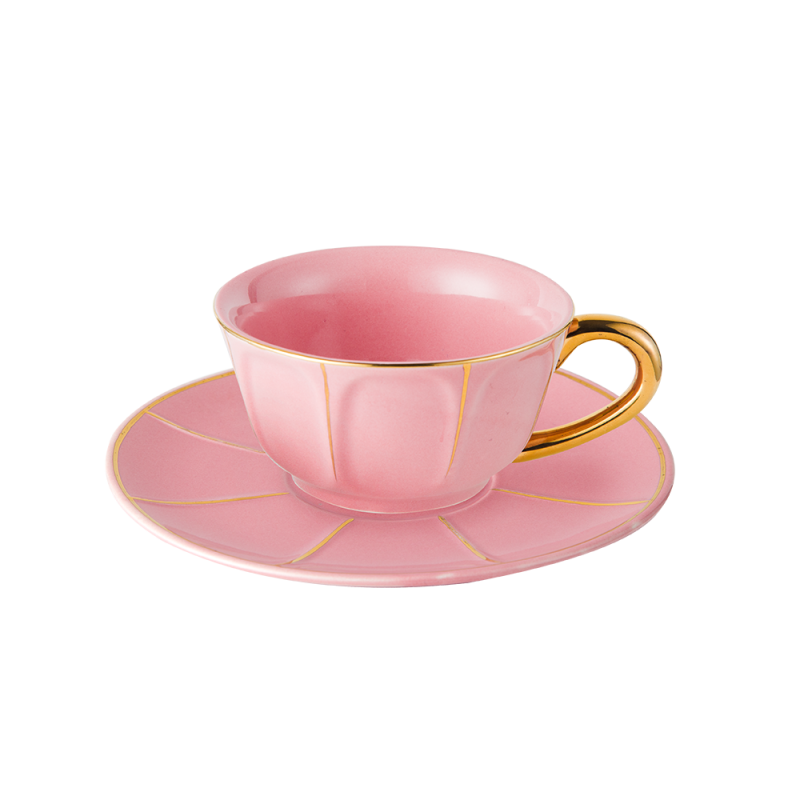 Чайная чашка с блюдцем розовая Vintage, Bitossi Home
