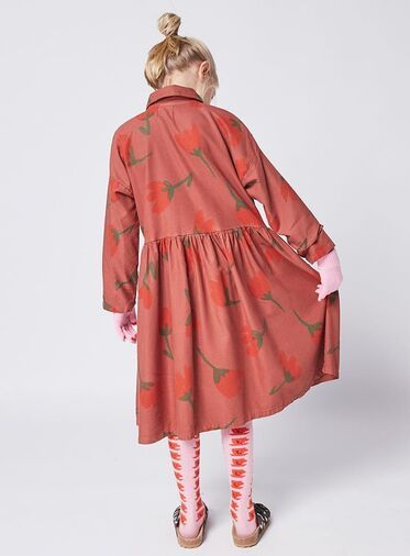 Big Flowers woven buttoned dress, Bobo Choses/5