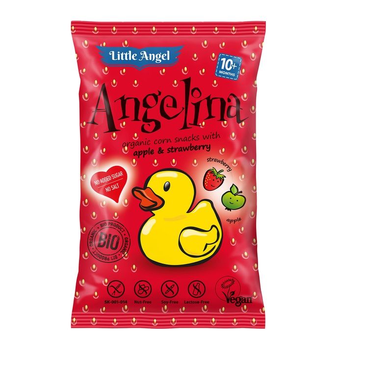 Кукурузные снеки Angelina с клубникой Mclloyd's,