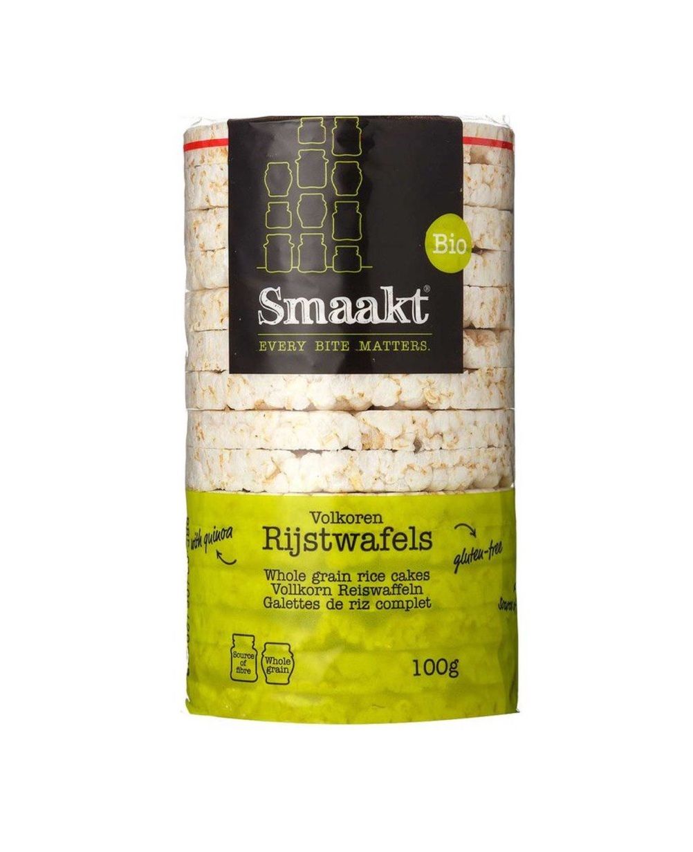 Вафлі рисові цільнозернові з кіноа органічні Smaakt, 