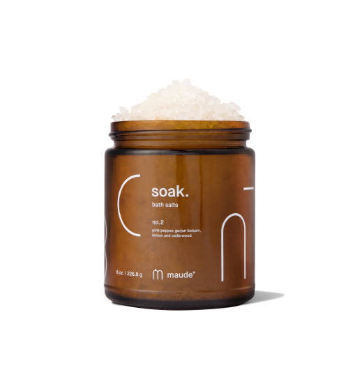 Soak no.2 pink pepper & gurjun balsam - Мінеральна сіль для ванни - аромат №2 рожевий перець та бальзам гурджун Maude, /2