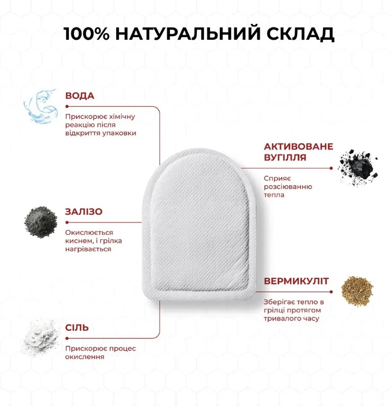 Термохимическая грелка полустелька для ног, рук, тела, Warm Touch Pad/8