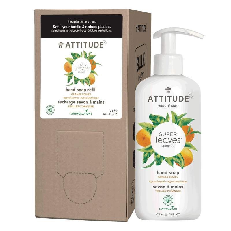 Мило для рук рідке с ароматом апельсина "Super Leaves" Attitude