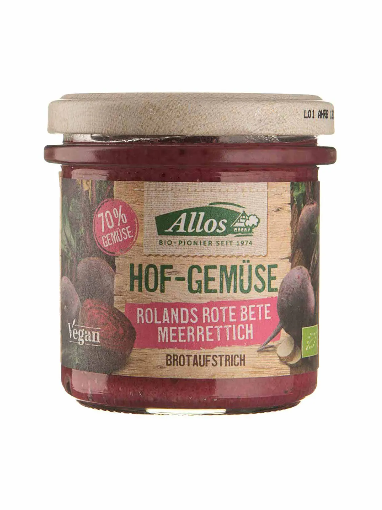 Паста для бутербродів з буряка та хрону органічна Allos,