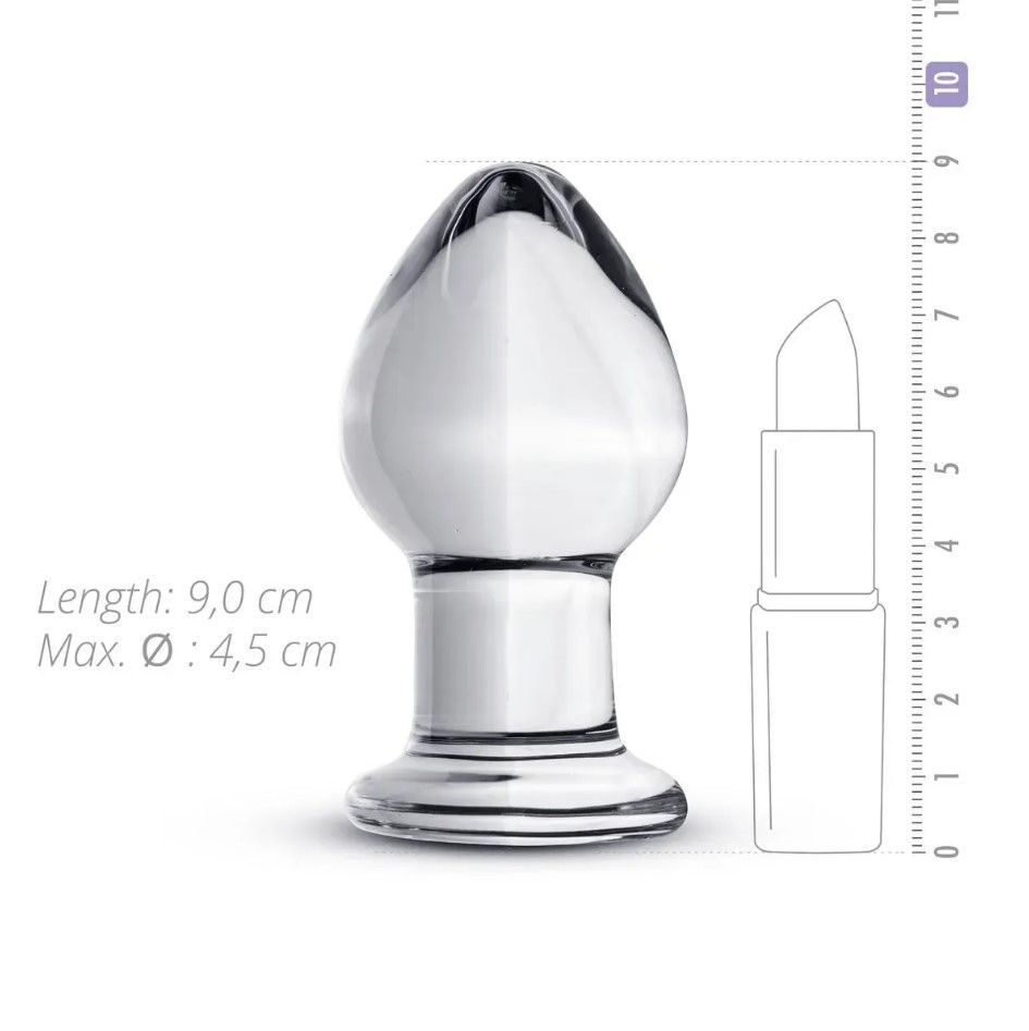 Скляна анальна пробка Glass Buttplug No. 26 Gildo/2