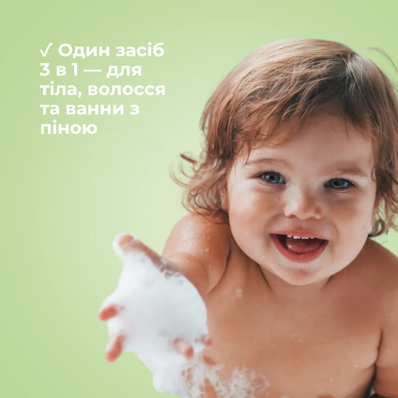 Средство 3 в 1 для купания грудных детей: гель, шампунь и пена для ванны 0+ ALPHANOVA bébé BIO/2