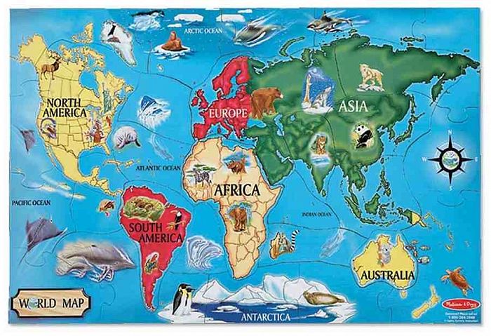 "Карта Світу" картонний пазл