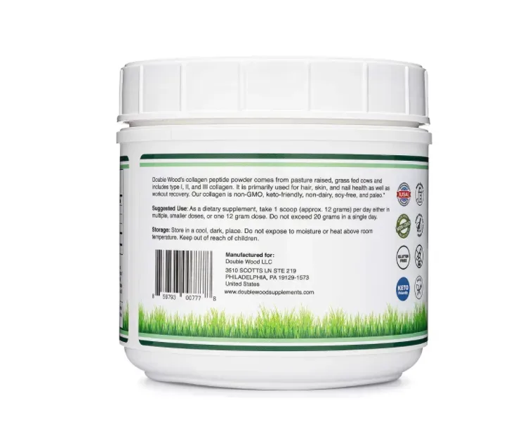 Collagen Peptides Protein Powder / Пептиди колагену 1, 2 та 3 типу Double Wood/2