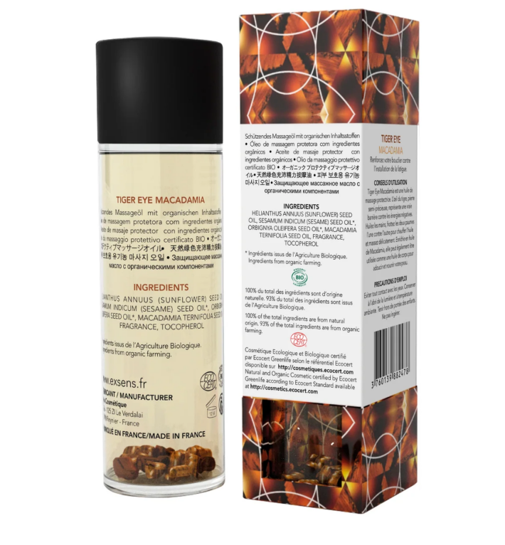 Массажное масло EXSENS Tiger Eye Macadamia (защита с тигровым глазом)/1
