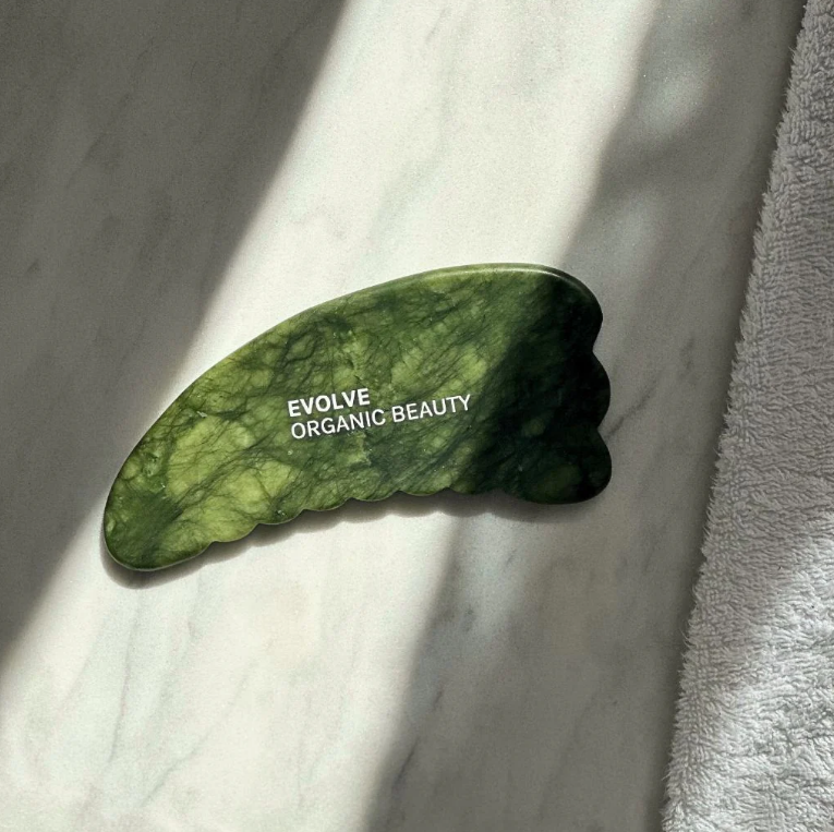 Масажер гуа-ша для тіла нефритовий, Evolve Organic Beauty /1