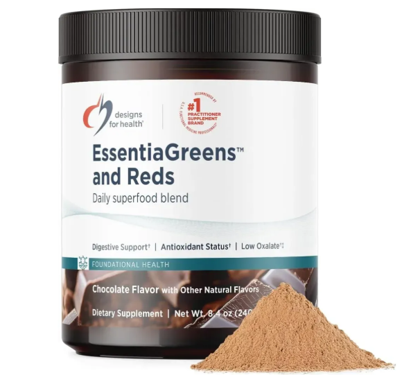 EssentiaGreens and Reds - Смесь зелени, овощей и фруктов вкус шоколада Designs for Health