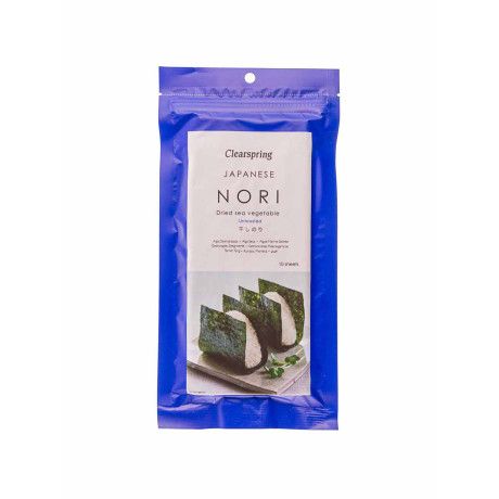 Водоросли морские Нори сушеные, 10 листов Clearspring, 