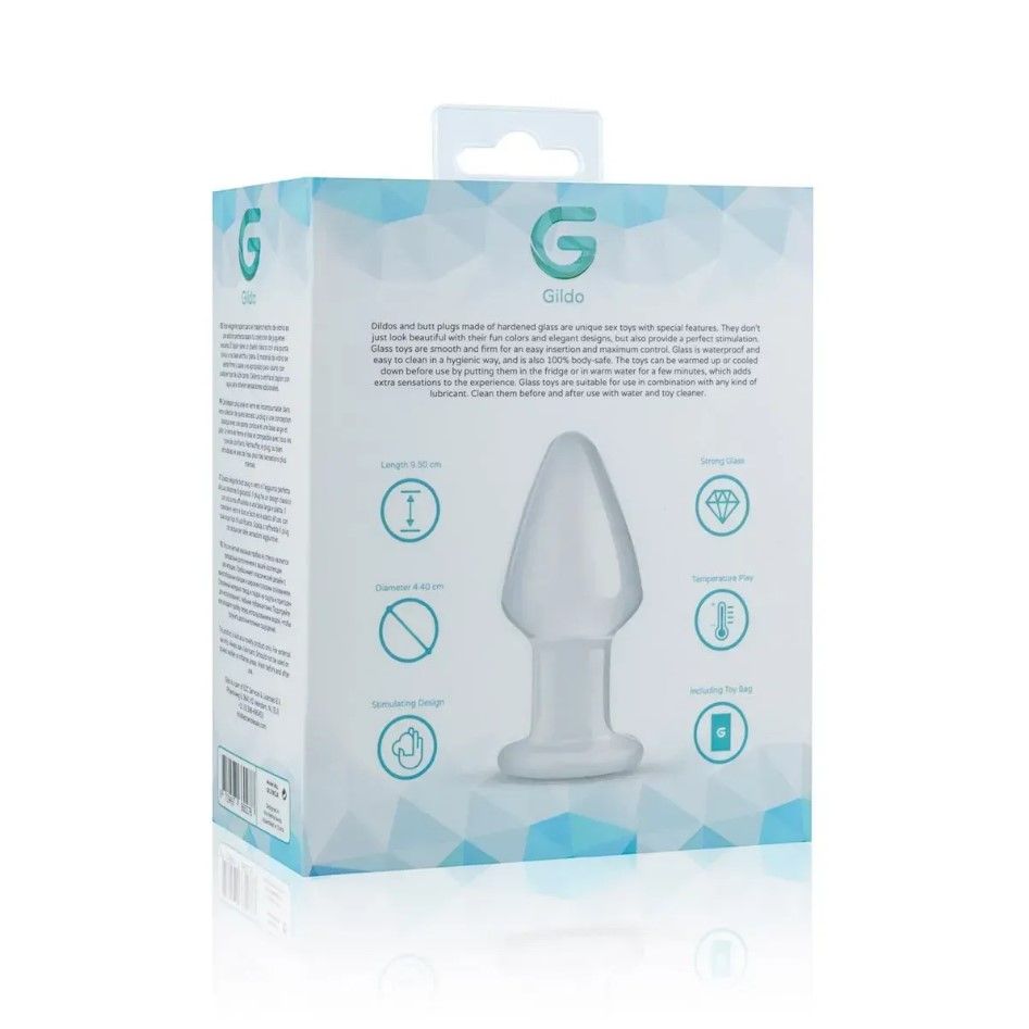 Скляна анальна пробка Glass Buttplug No. 25 Gildo/4