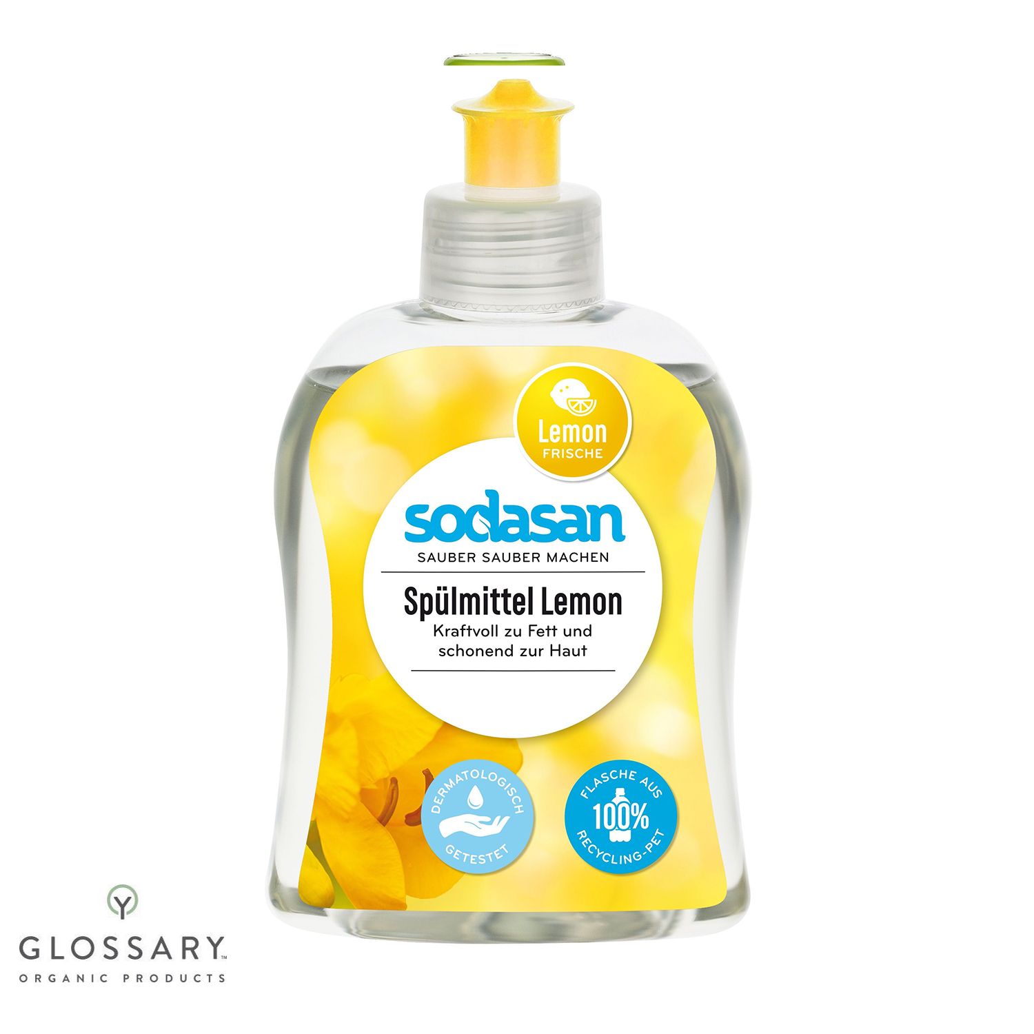 Органічний рідкий засіб-концентрат Лимон для миття посуду 300 мл SODASAN