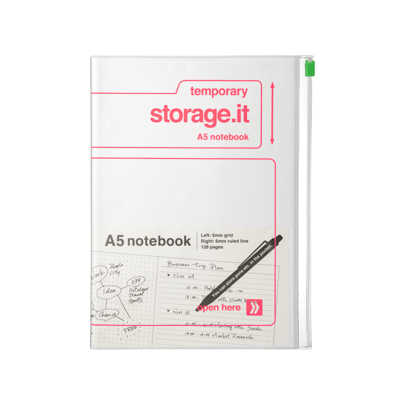 Блокнот A5 білий з рожевим Storage.It Mark's, 