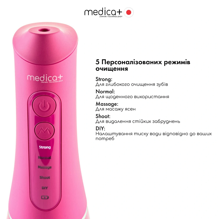 Портативний іригатор MEDICA+ WaterPuls 8.0 Fuchsia/1