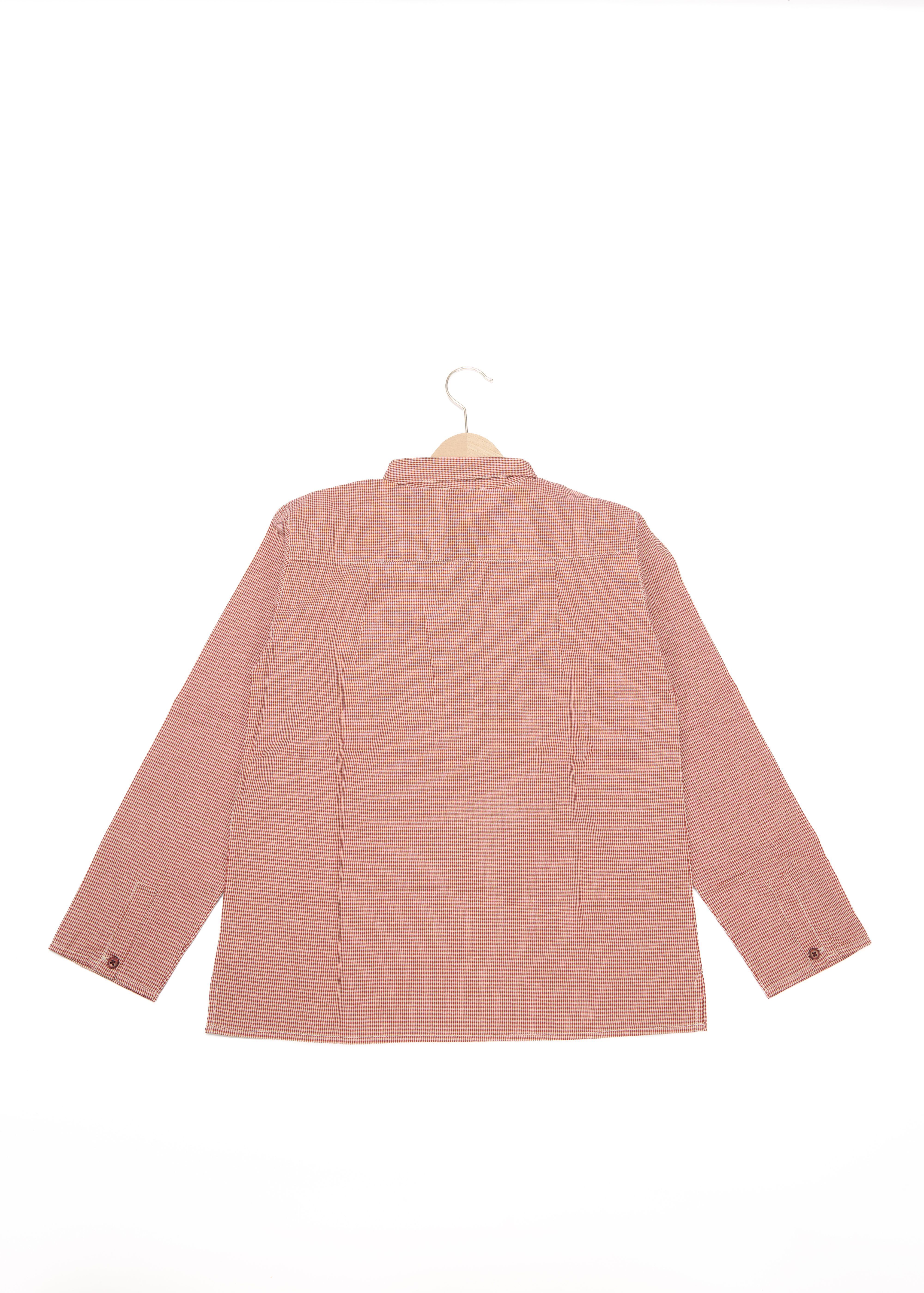 Трикотажная рубашка, красный микрочек Caramel/2