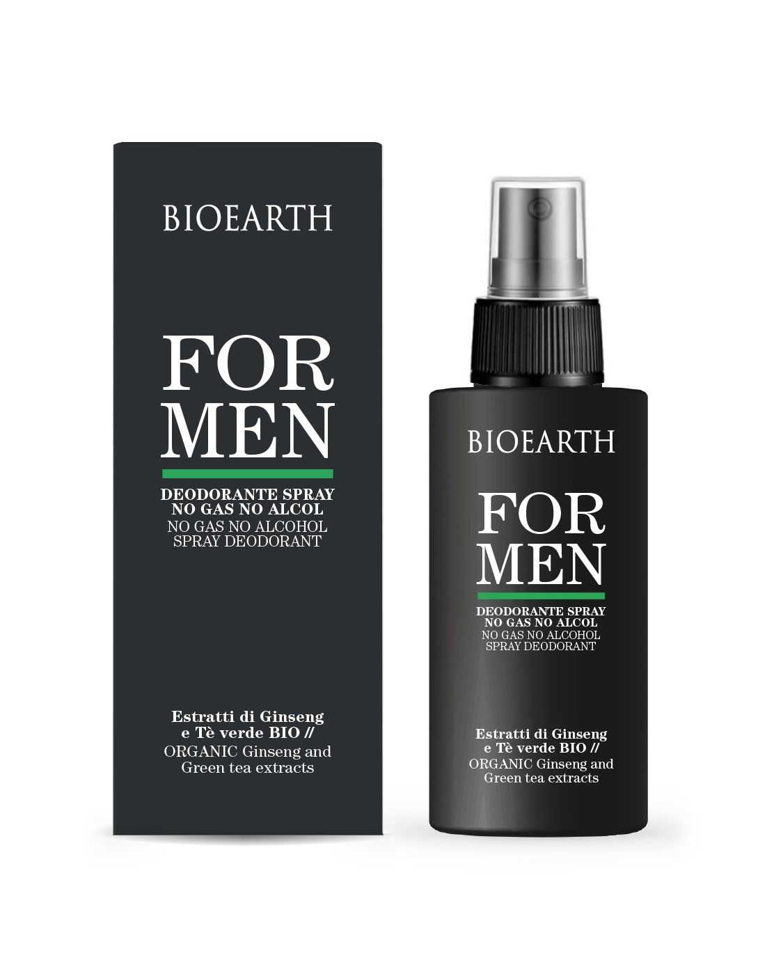 Спрей-деодорант без спирта и газа FOR MEN Bioearth