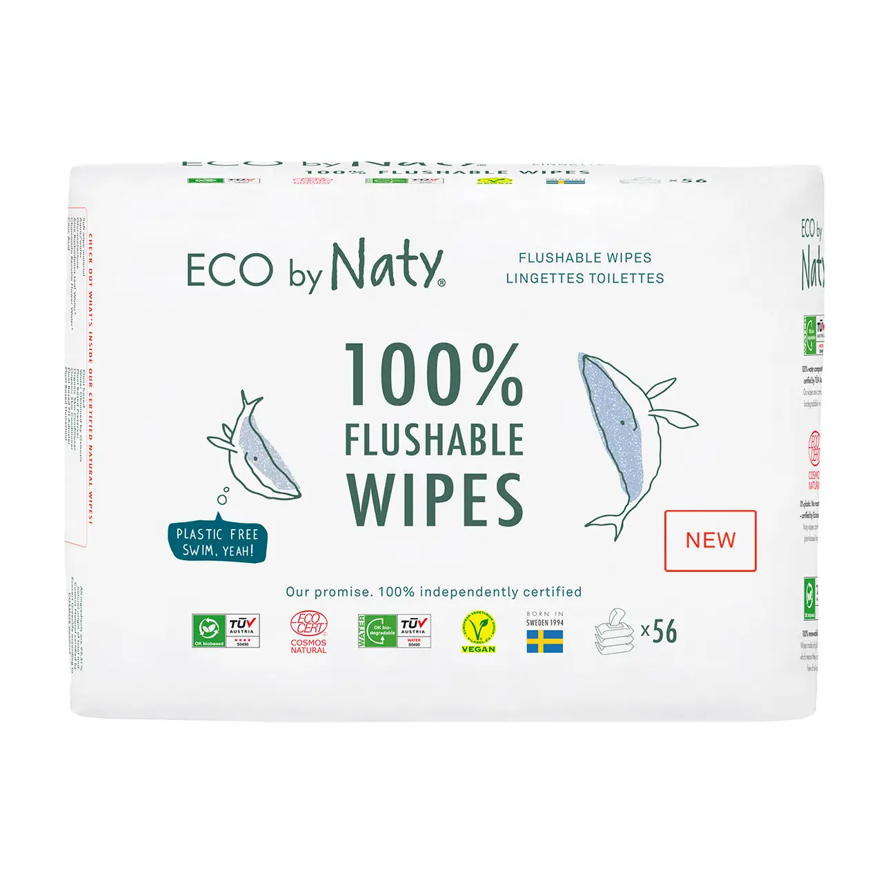 Органическая влажная туалетная бумага без запаха Eco by Naty, 