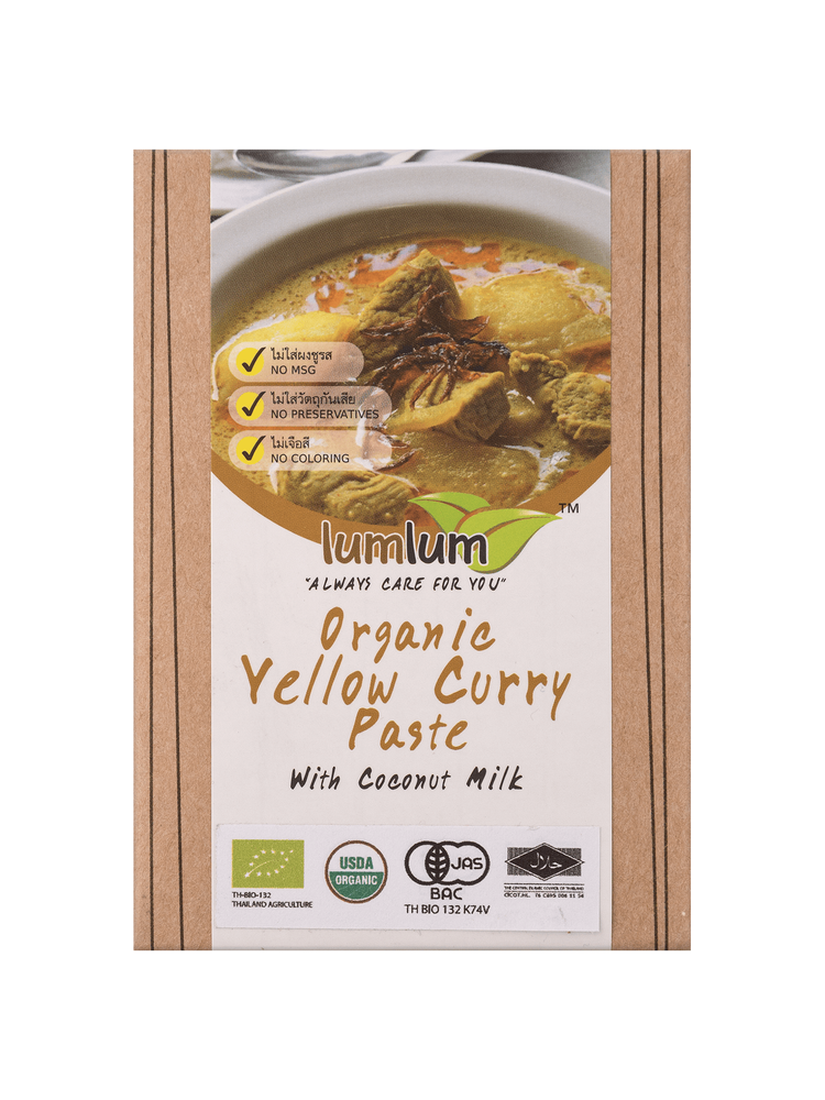 Паста Карі жовта з кокосовим кремом органічна, Lumlum