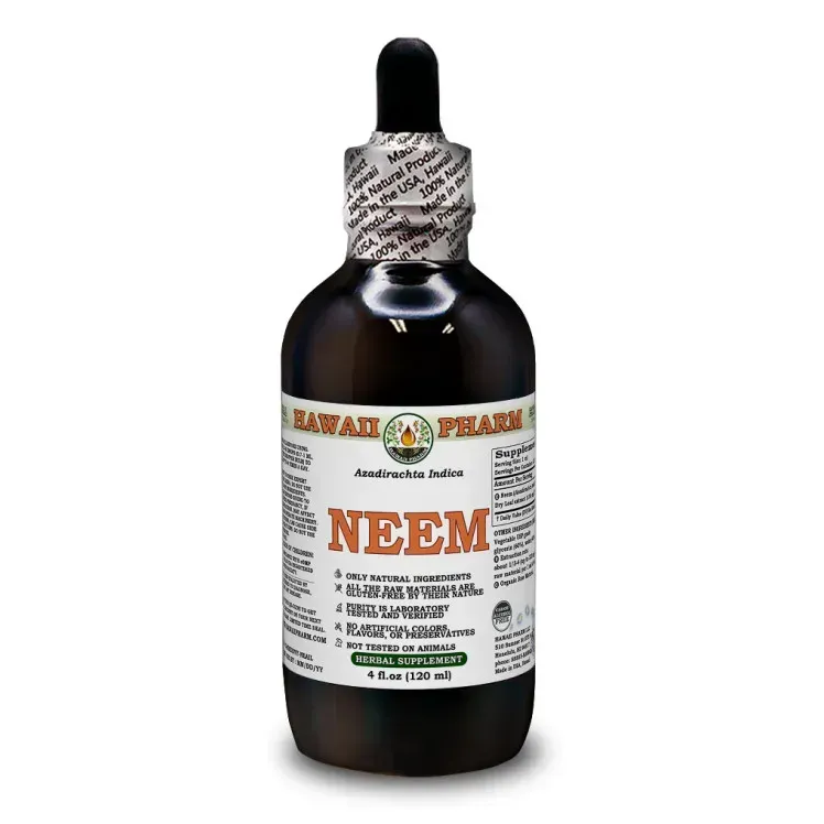 Neem (Azadirachta indica) Alcohol-FREE / Нім органік без спирту Hawaii Pharm