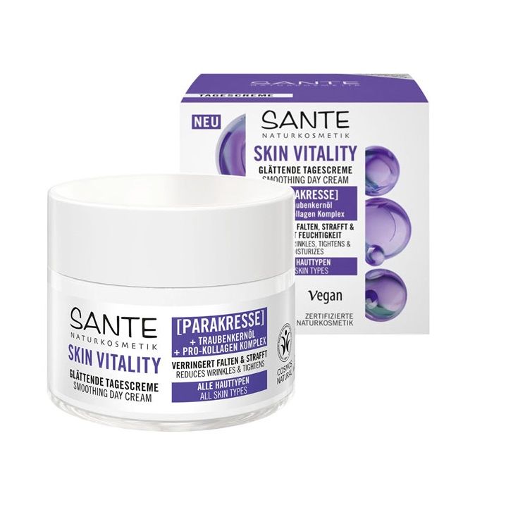 БІО-Крем для обличчя проти зморщок SKIN VITALITY денний розгладжуючий Sante, 