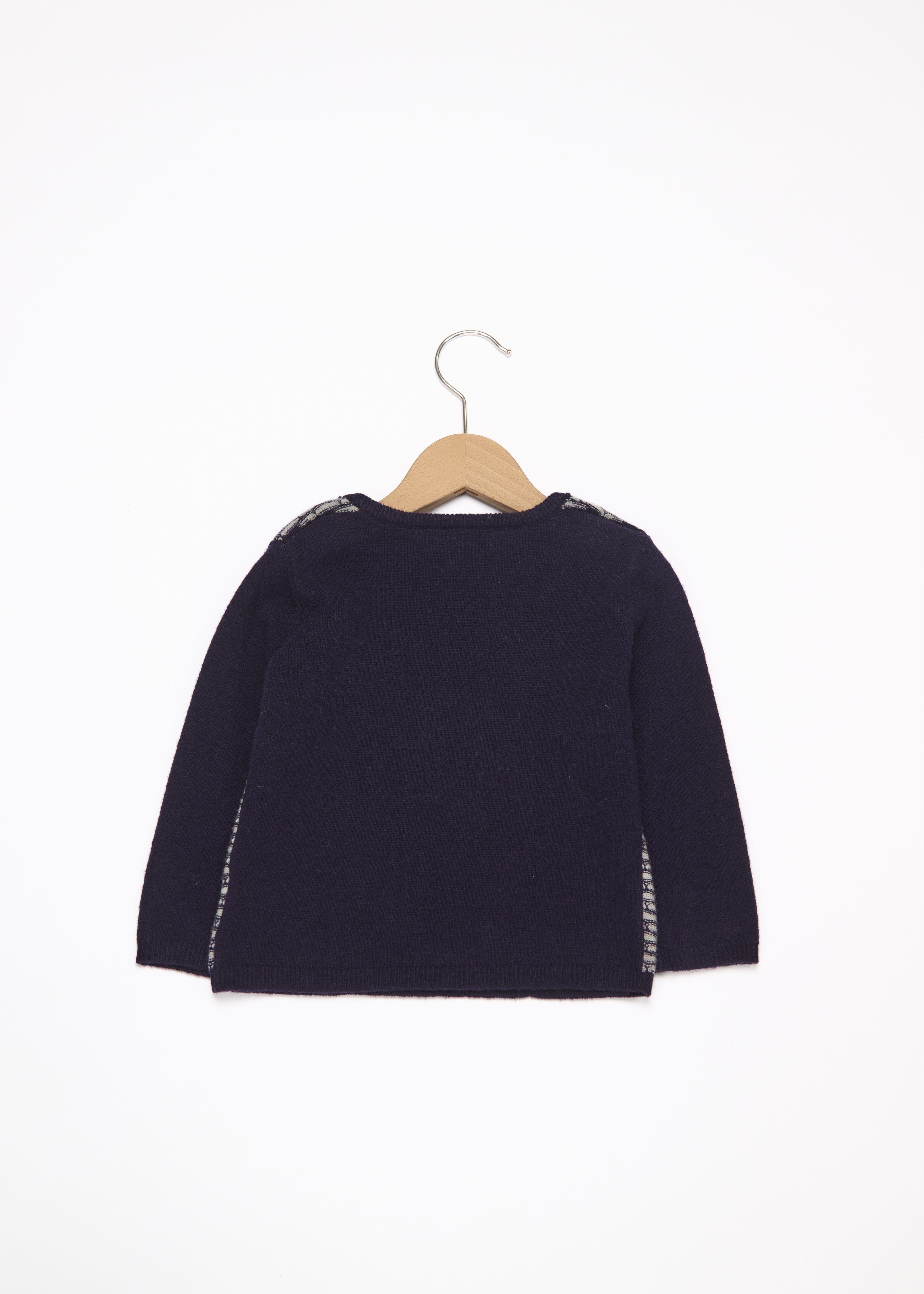 Вязаный джемпер для младенцев, паслен жаккард Caramel, /1