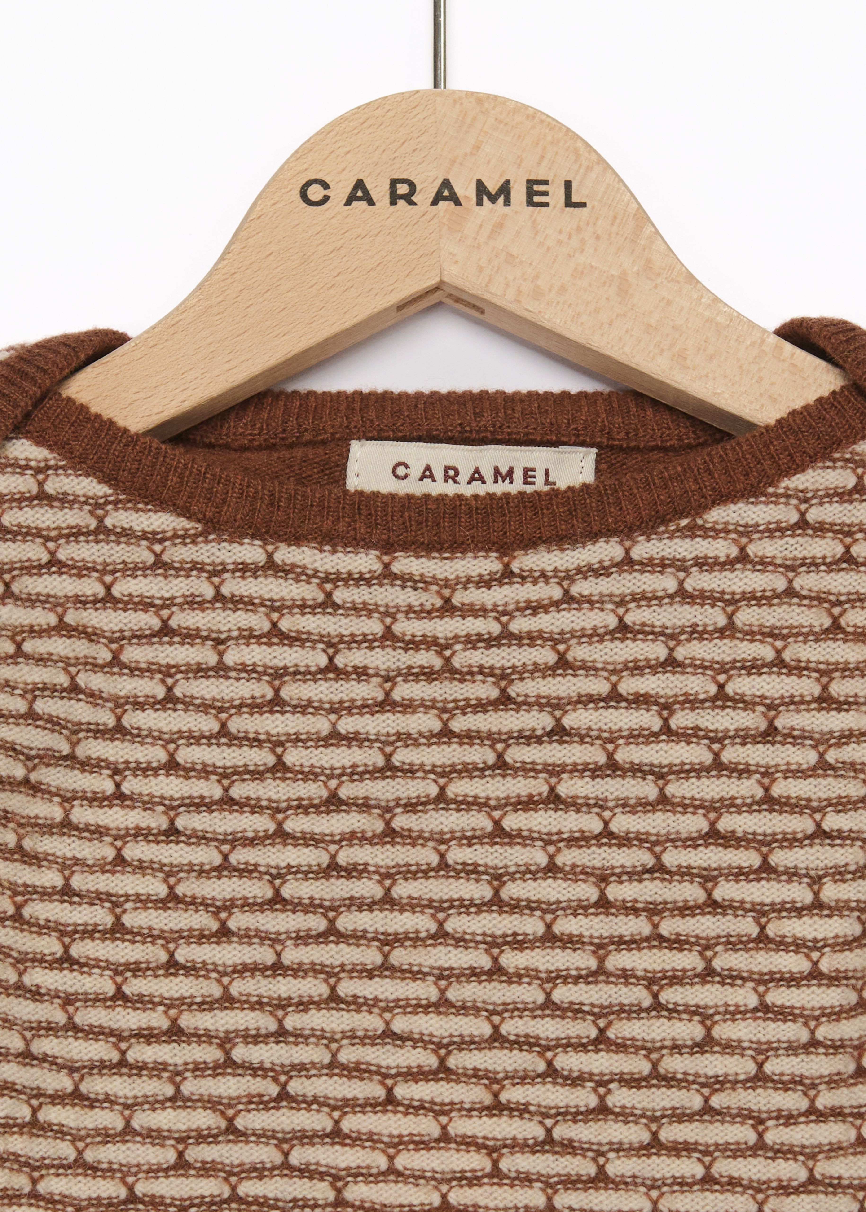 В'язаний джемпер каштан жаккард Caramel,/2