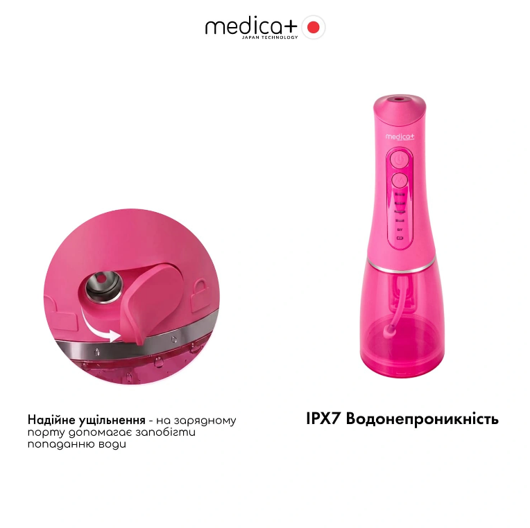 Портативний іригатор MEDICA+ WaterPuls 8.0 Fuchsia/4