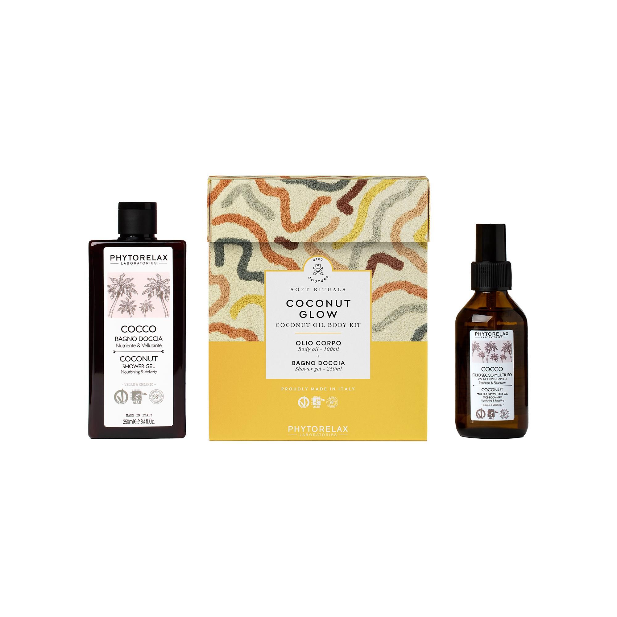 SOFT RITUALS COCONUT /КОКОС ГЕЛЬ ДЛЯ ДУШУ +  ОЛІЯ ДЛЯ ТІЛА/ВОЛОССЯ/ОБЛИЧЧЯ Phytorelax