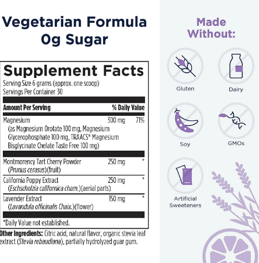 TriMag Supreme Night / Магній 3х видів для підтримки сну Designs for Health/1