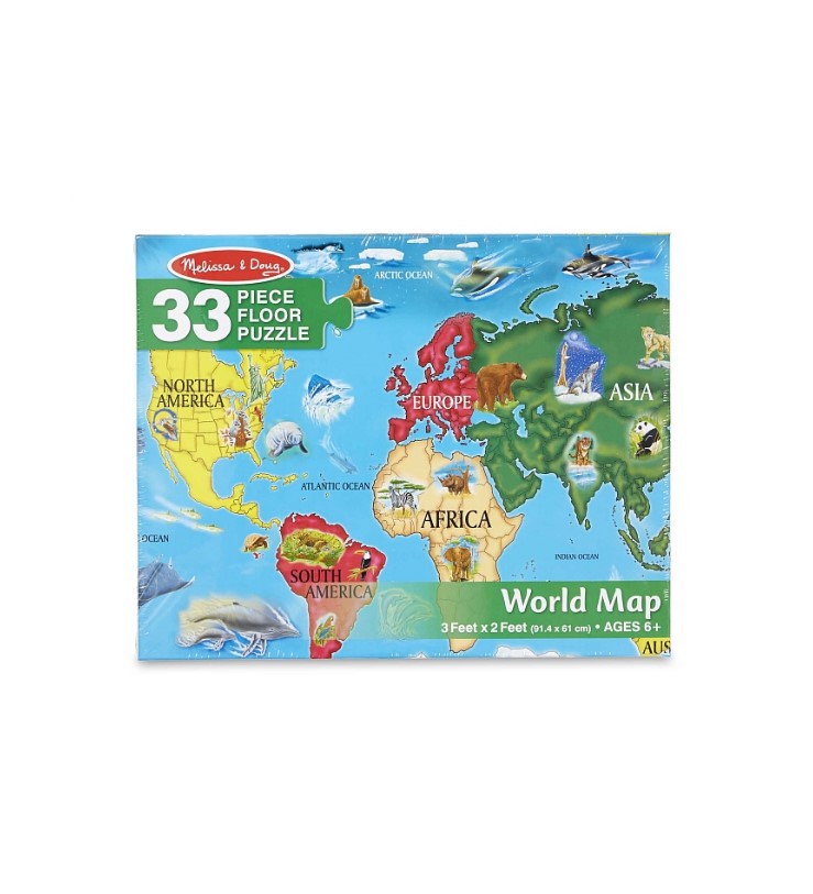 Мега-пазл "Карта світу", 33 елемента від 3 до 6 років  Melissa&Doug/1