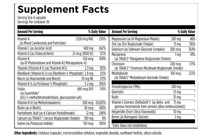 Complete Multi Free of Copper-Iron - Комплекс мультивітамін без міді та заліза Designs for Health/1