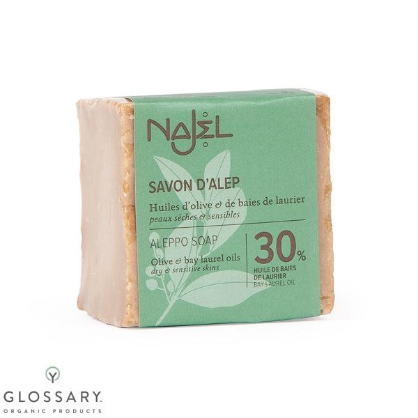 Алеппское мыло (30%) для сухой чувствительной кожи Najel, 