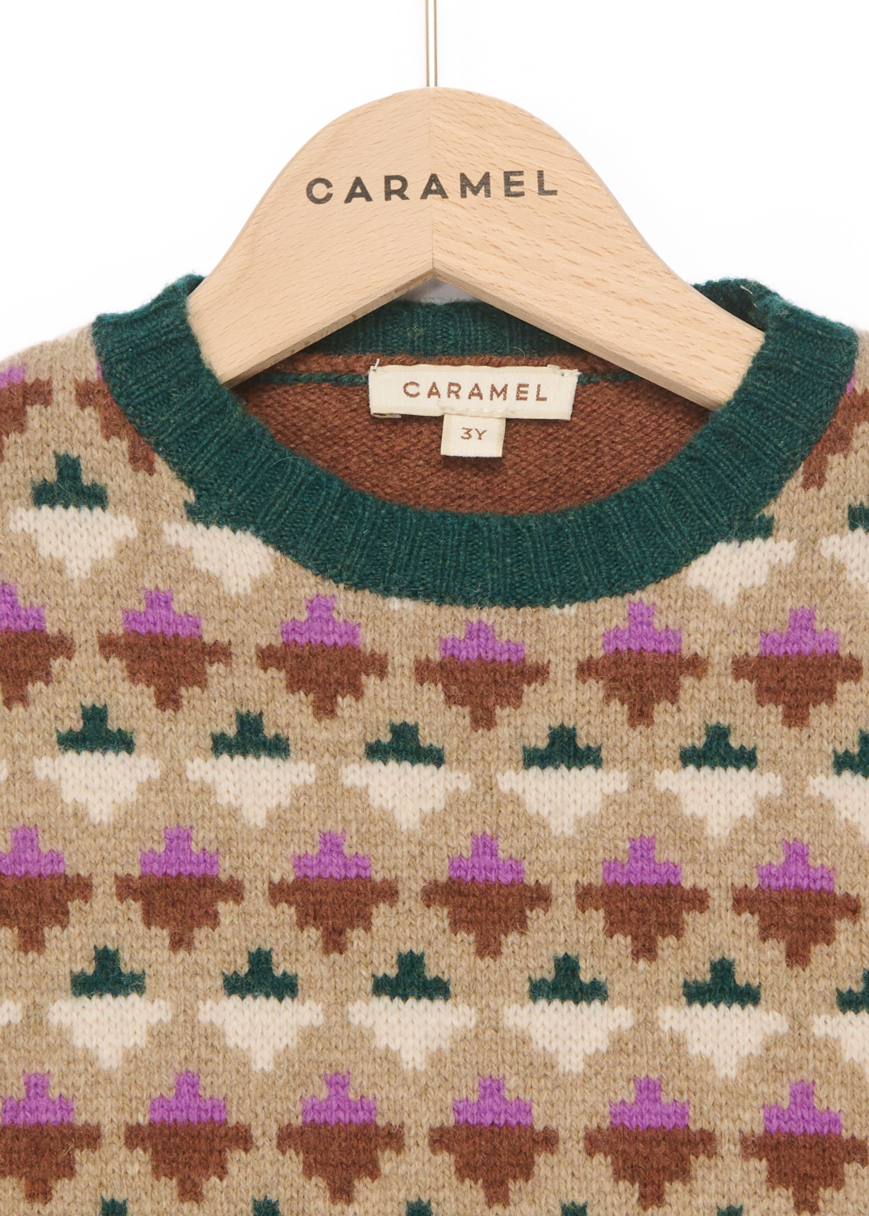Вязаный джемпер в бежевый узор Caramel, /2