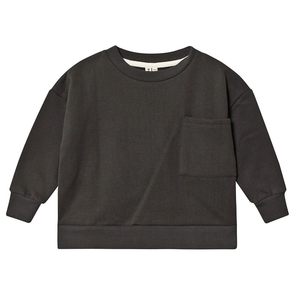 Boxy Sweater Nearly Black Gray Label, 