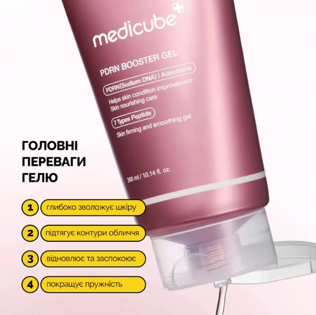 Гель-бустер с полинуклеотидами и пептидами для аппаратных процедур Medicube PDNR Booster Gel/2