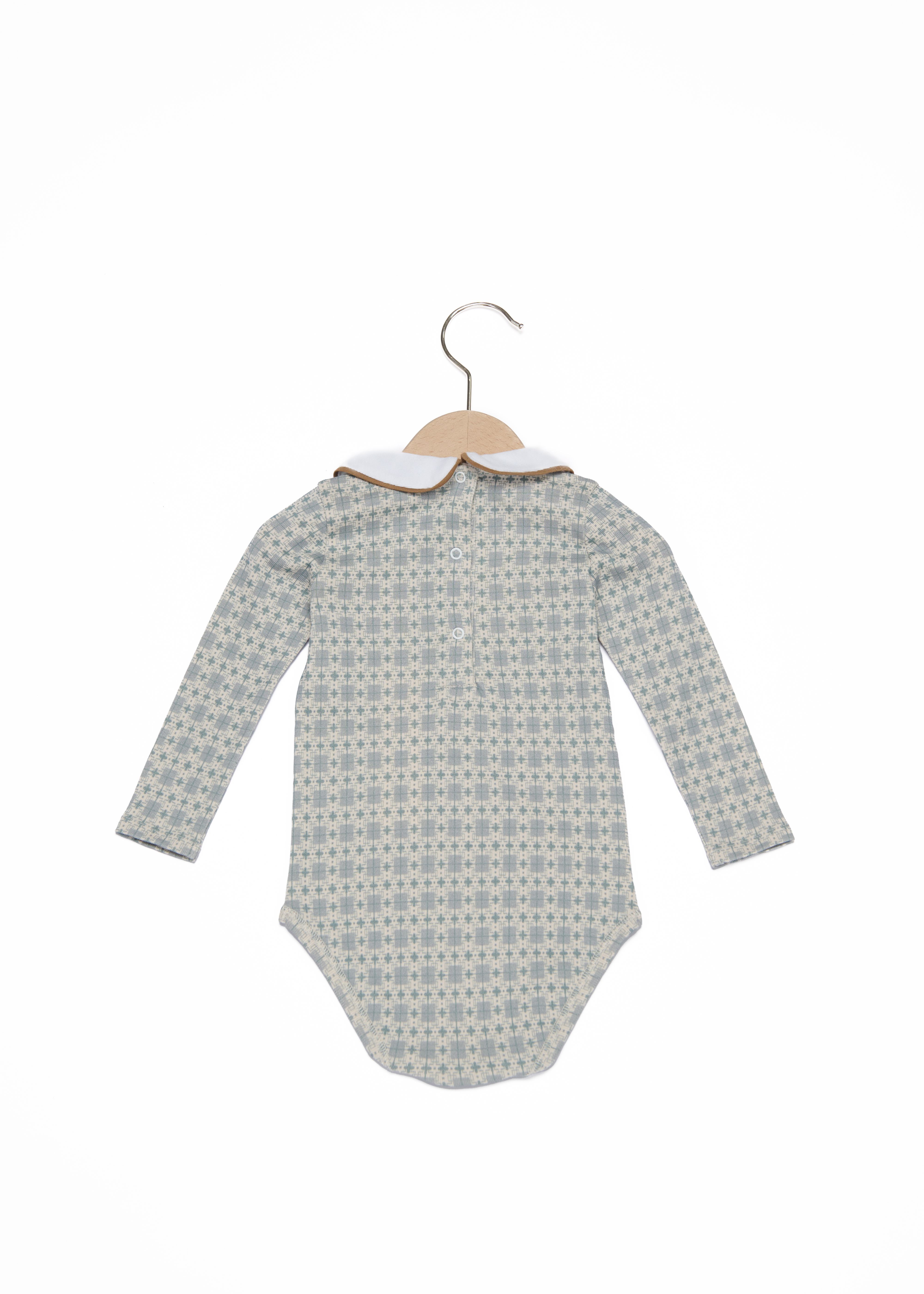 Боди для младенцев синий в геометрический узор Caramel, /2