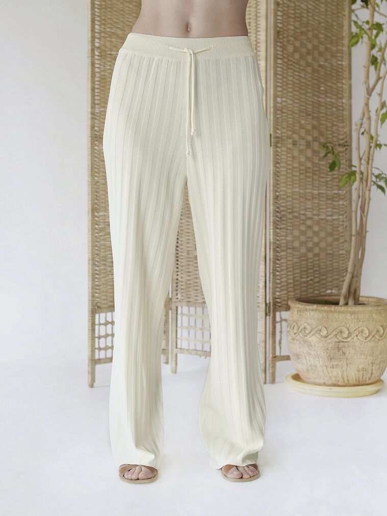 RIBBED PANTS IVORY, Le 17 Septembre/1