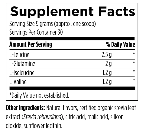 BCAA Powder with L-Glutamine - Аминокислоты BCAA с L-глутамином Designs for Health/1