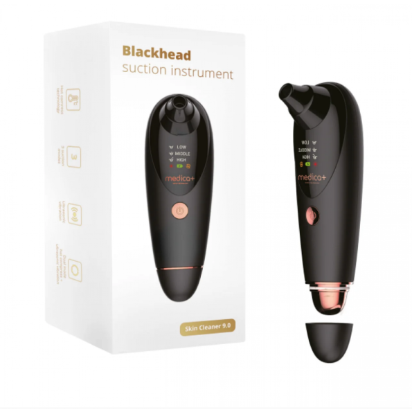 Вакуумний очищувач шкіри та пор чорний  Medica+ SKINCLEANER 9.0 WT