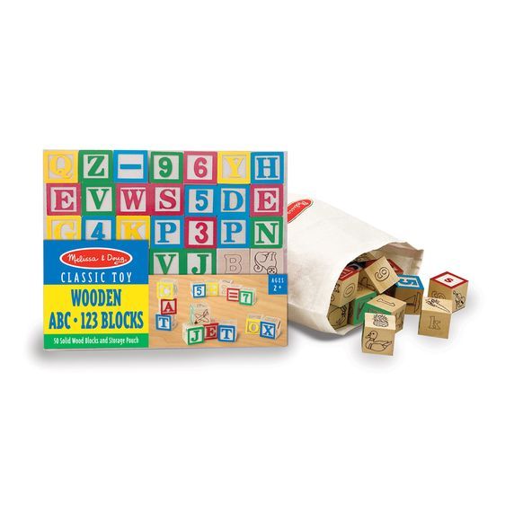 Дерев'яна азбука / цифри на кубиках