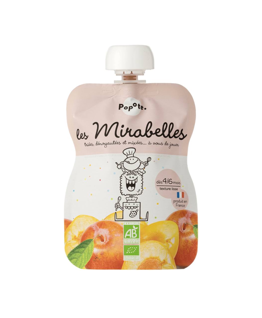 Дитяче харчування "Слива Мірабель" пюре органічне (з 4 місяців), Popote