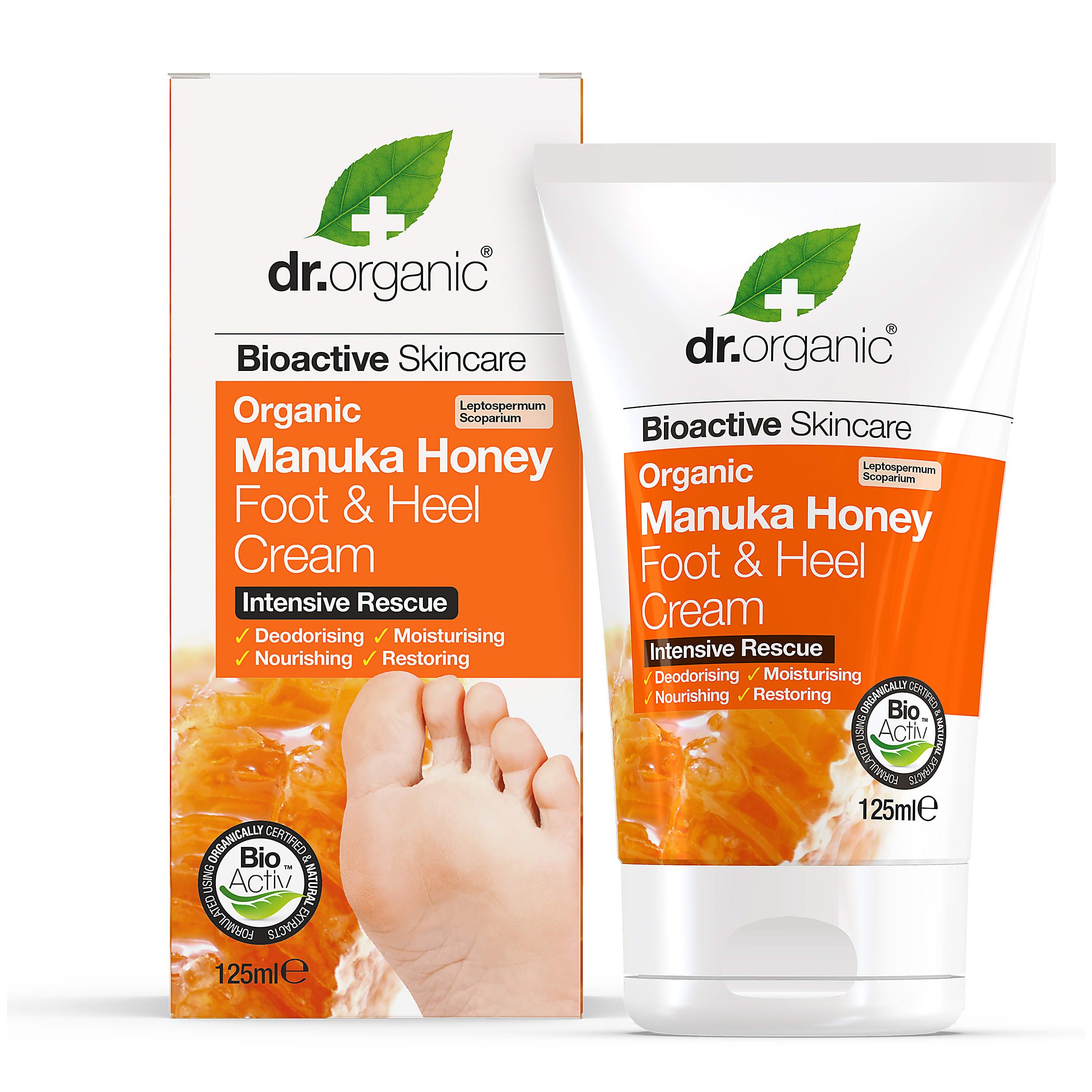 Крем для ніг і п'ят з медом Манука Dr.Organic