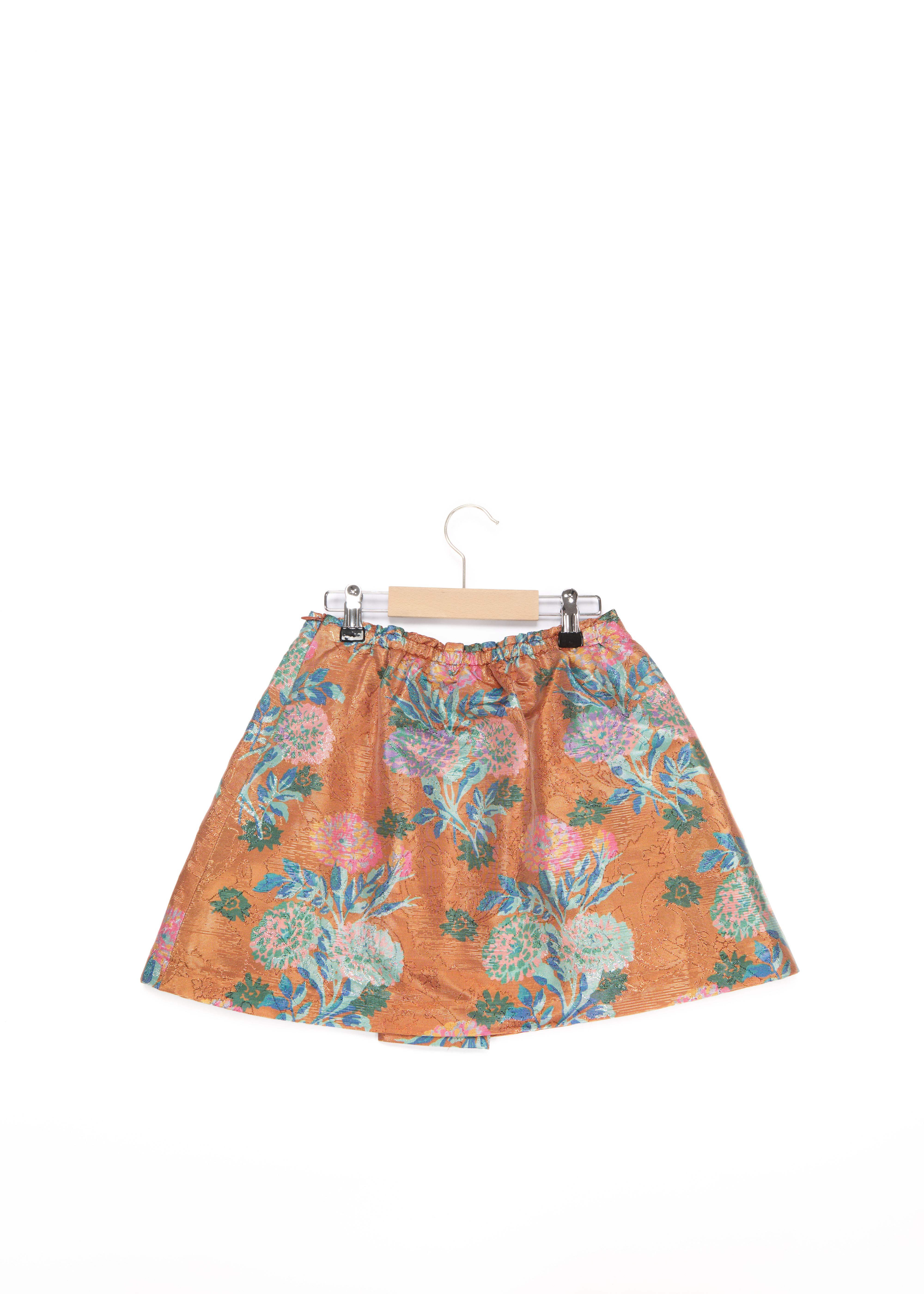 Юбка металлическая цветочная печать Caramel,/2