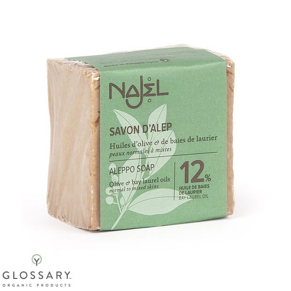 Алеппское мыло (12%) для жирной и комбинированной кожи Najel, 
